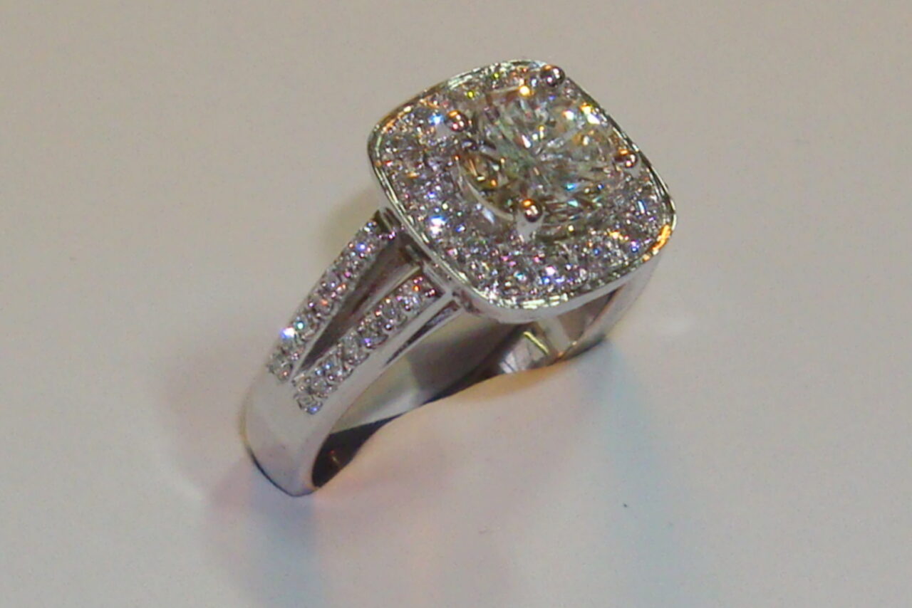 Bague or gris diamants - Bijouterie Billon