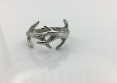 Bague argent 2 bois de cerf