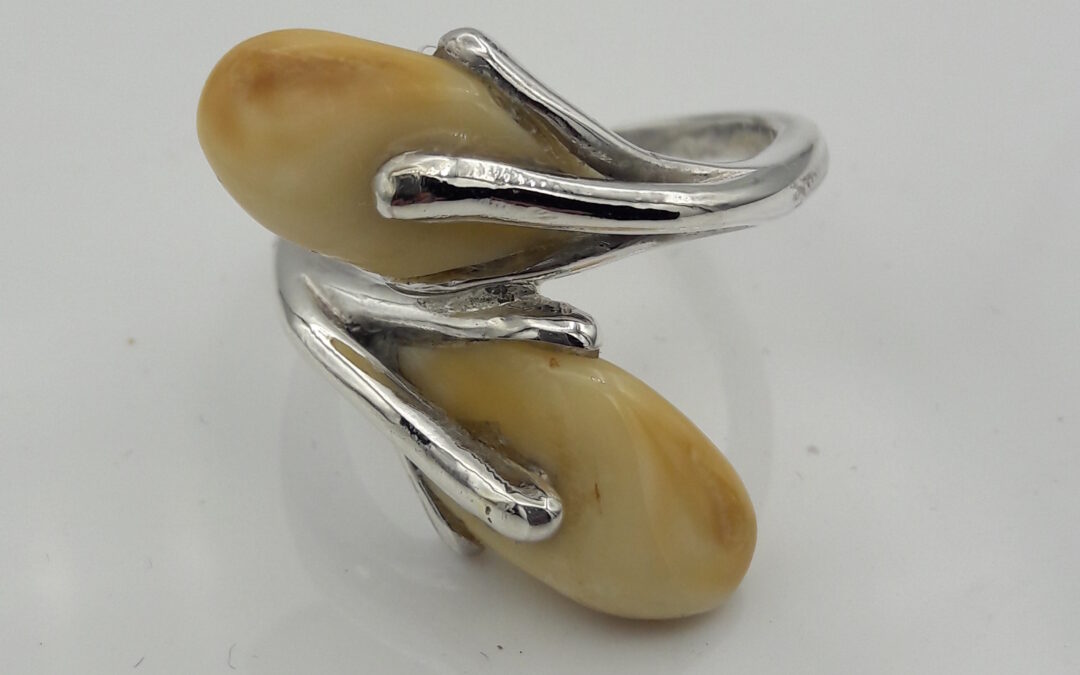 Bague argent dent de cerf