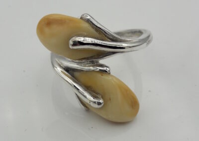Bague argent dent de cerf