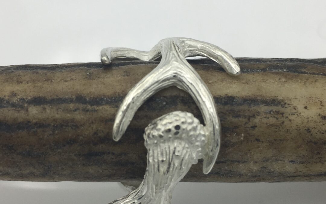 Bague argent bois de cerf