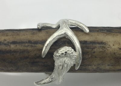 Bague argent bois de cerf